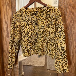 Vintage animal crop cardigan
